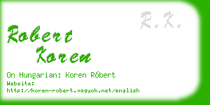 robert koren business card